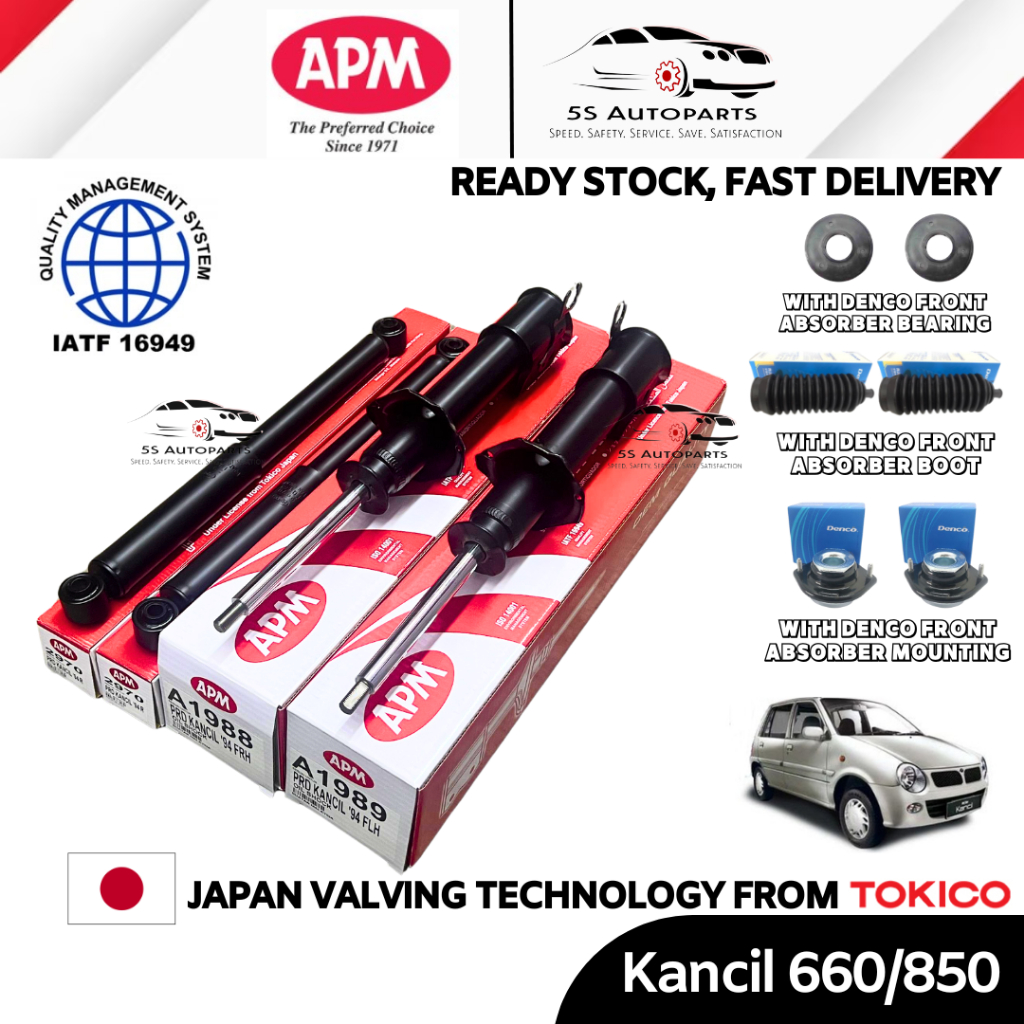 APM Perodua Kancil Front (Depan) Oil & Rear (Belakang) Oil/Gas Absorber ...