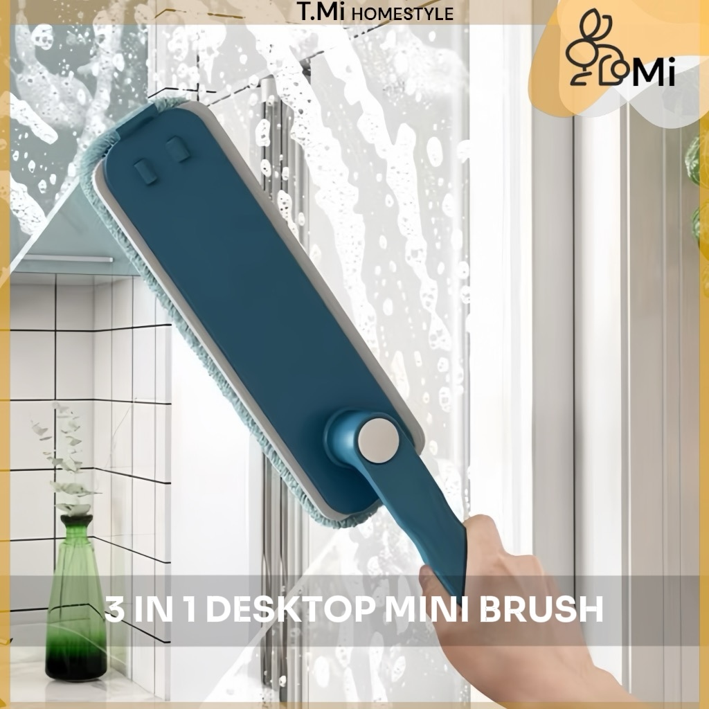 TMi Brush 3 In 1 Desktop Mini Mop Instead Rag Hand Washable Handheld ...