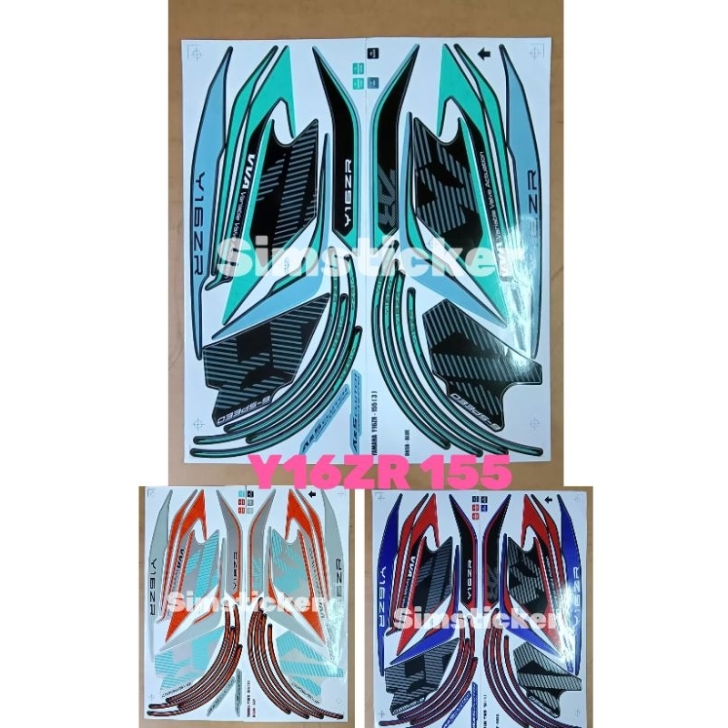 Y16ZR Y16 155 V1 V2 (3) BODY STICKER | Shopee Malaysia