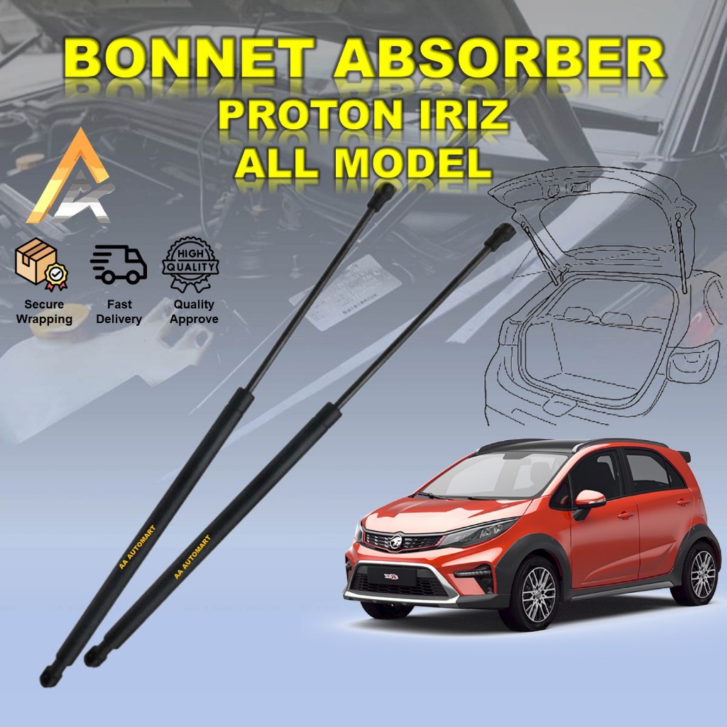 WARRANTY Proton IRIZ Rear Bonnet Damper Rear Boot Absorber PW932703 ...