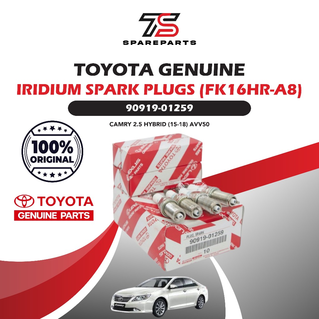 Toyota Iridium Spark Plugs 90919-01259 Camry AVV50R Hybrid Camry 2.5 ...