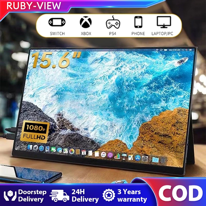 RUBY PC Monitor External Game Console PS4/Xbox/ Monitor HD 1080P