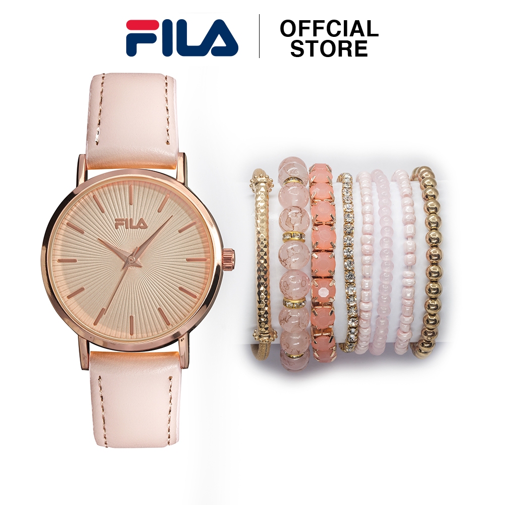 FILA Box Set Ladies Leather Quartz Watch with Accessories 38 881 101 Shopee Malaysia