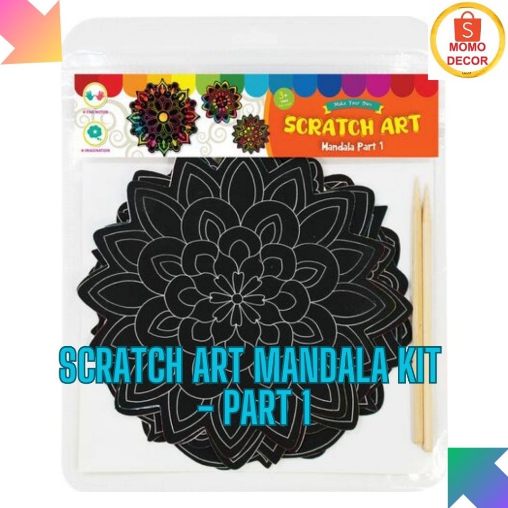 Scratch Art Mandala Kit - Part 1 Rangoli Kolam Cultural Art | Shopee ...
