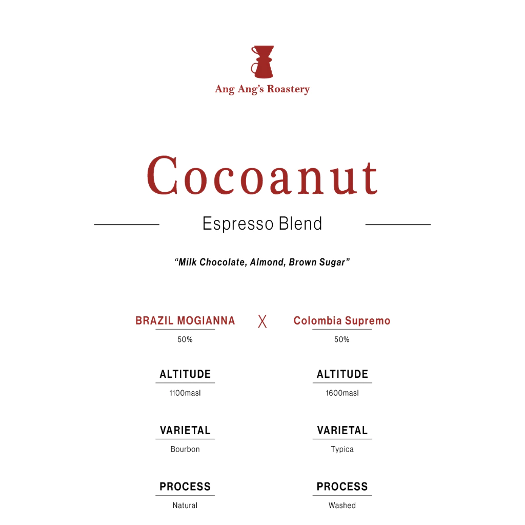 Ang Ang Roastery Espresso Blend - COCOANUT – specialty coffee beans Malaysia