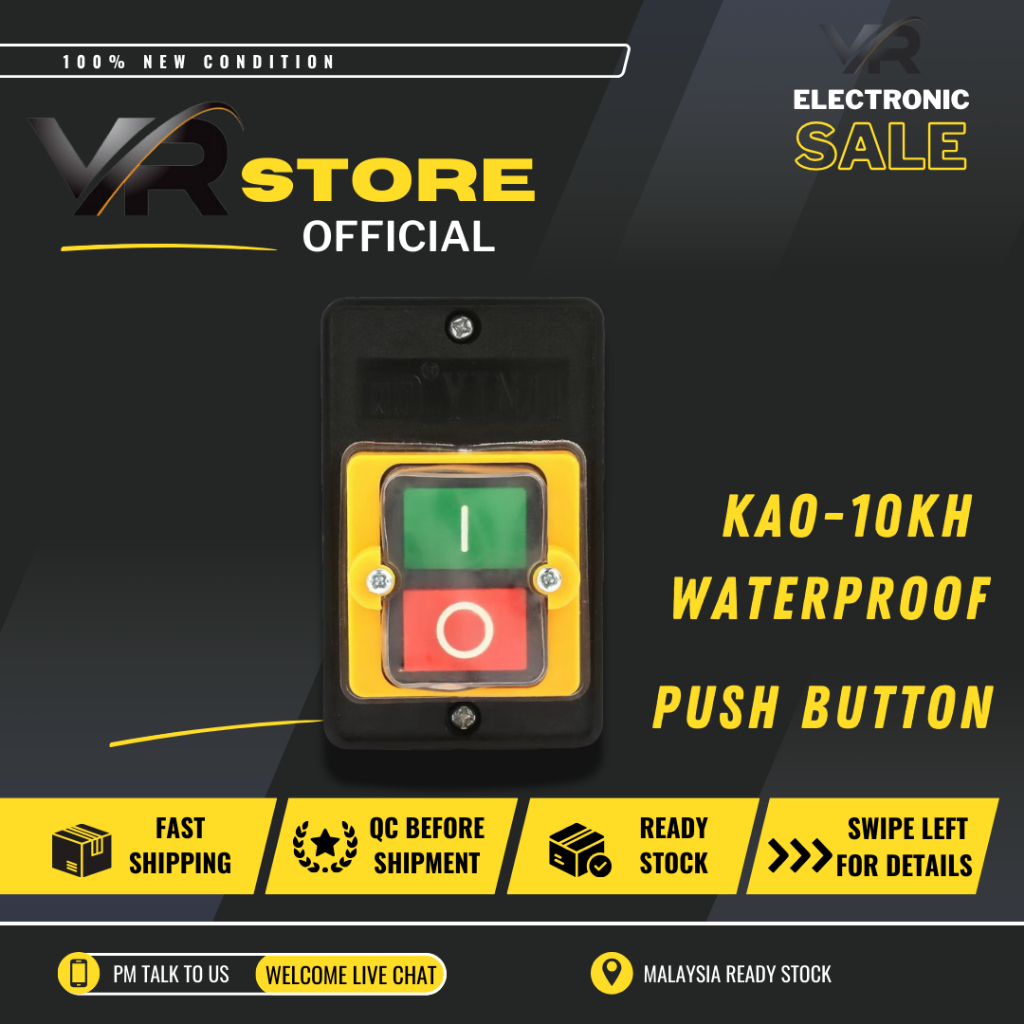 [Ready Stock] KAO-10KH Waterproof ON/OFF Switch AC 220V/380V 10A ...