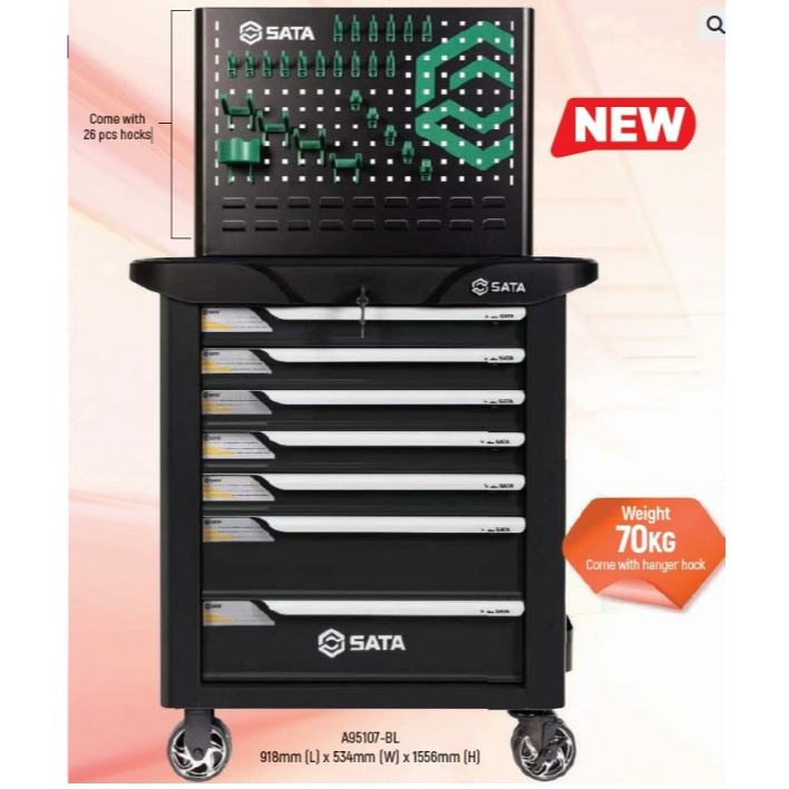 Sata 95107P-25BL 368pcs Dr. Master Tool Set for GENERAL REPAIR with 7 ...