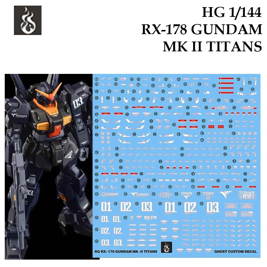 [COPY GHOST] HG89[1] HG 1/144 RX-178 GUNDAM MK II TITANS WATER SLIDE ...