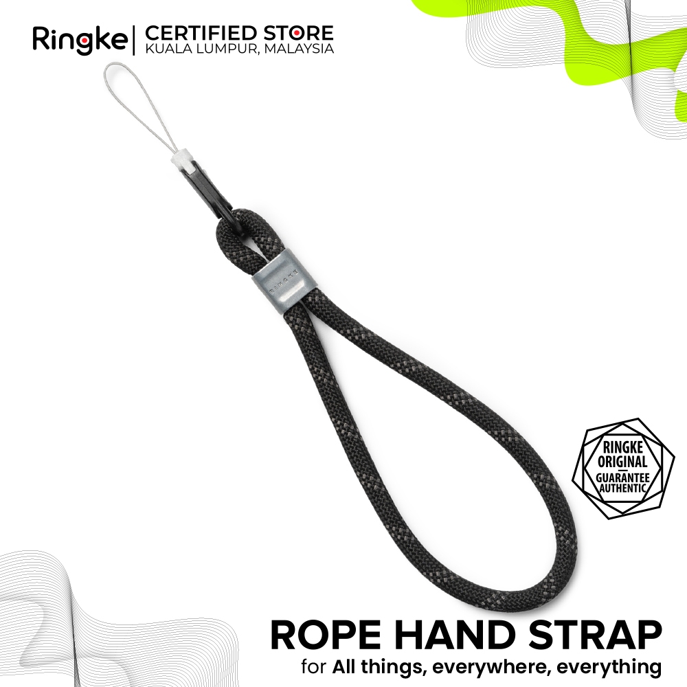RINGKE® ROPE HAND STRAP Solid Craftsmanship Cast Metal Embellishments ...