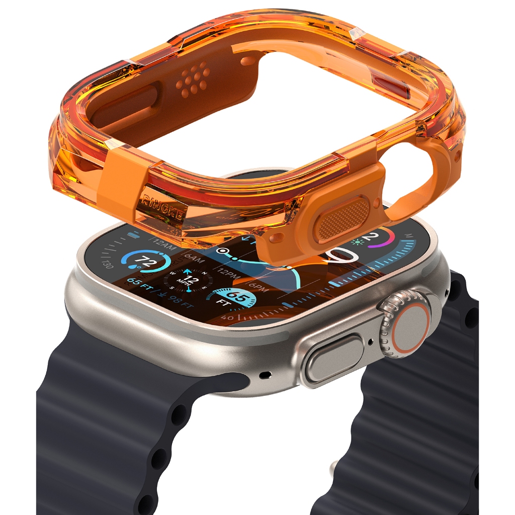 Applewatch Icon Neon Orange Apple Watch Band Red Crocodile Leather