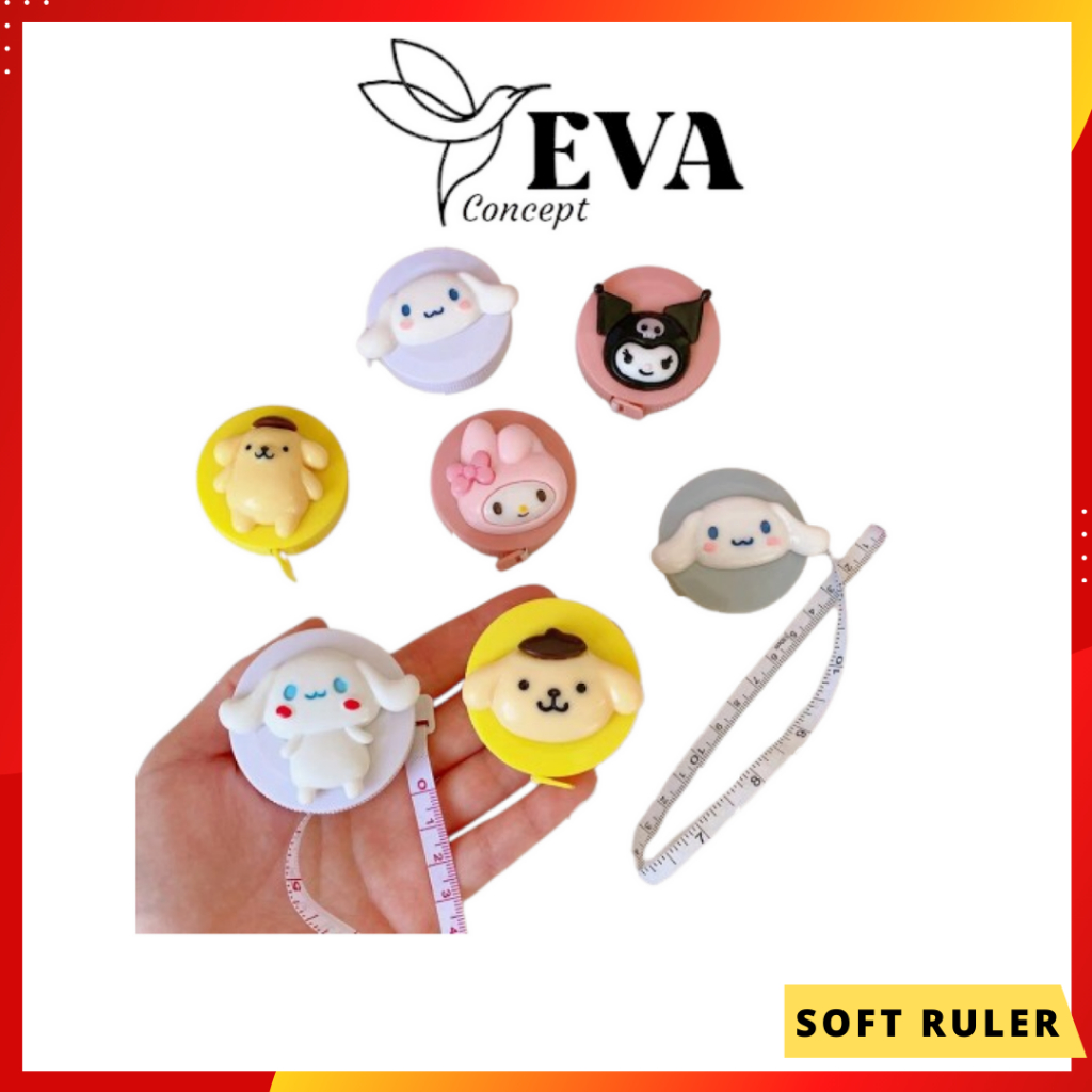 EVACONCEPT Mini Candy Color Measuring Tape One Key Return Cartoon Soft ...