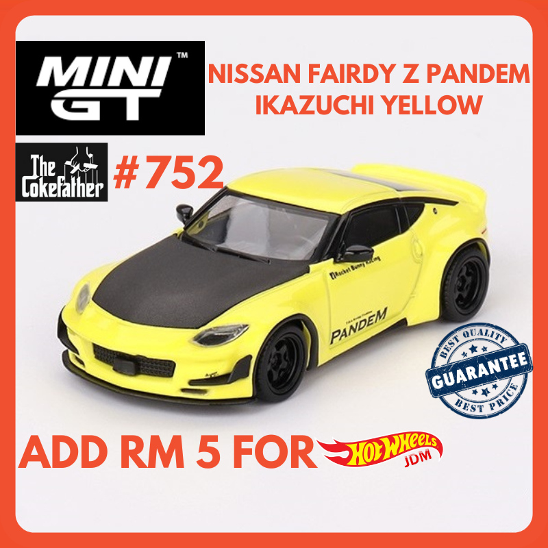 Figurine Mini GT 1/64 - Nissan Fairlady Z Pandem Ikazuchi Jaune RHD - Neuf