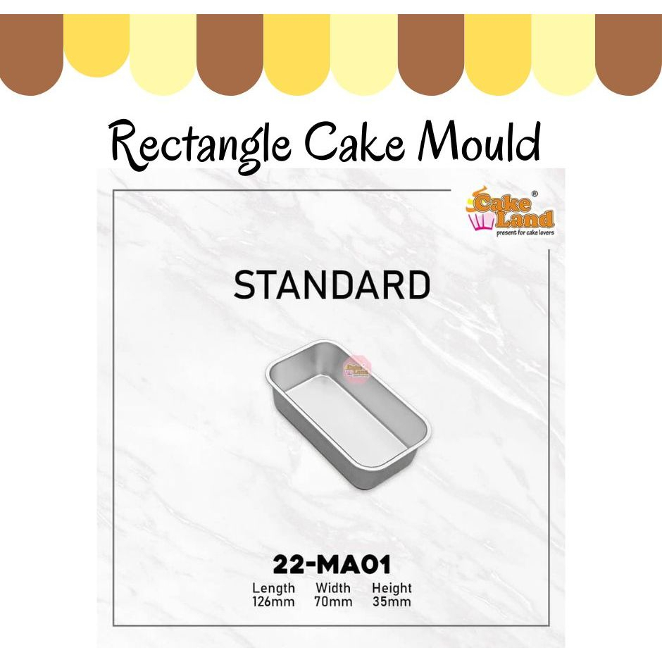 Cake Land Anode Aluminium Rectangle Cake Mould / Brownies Mould ...