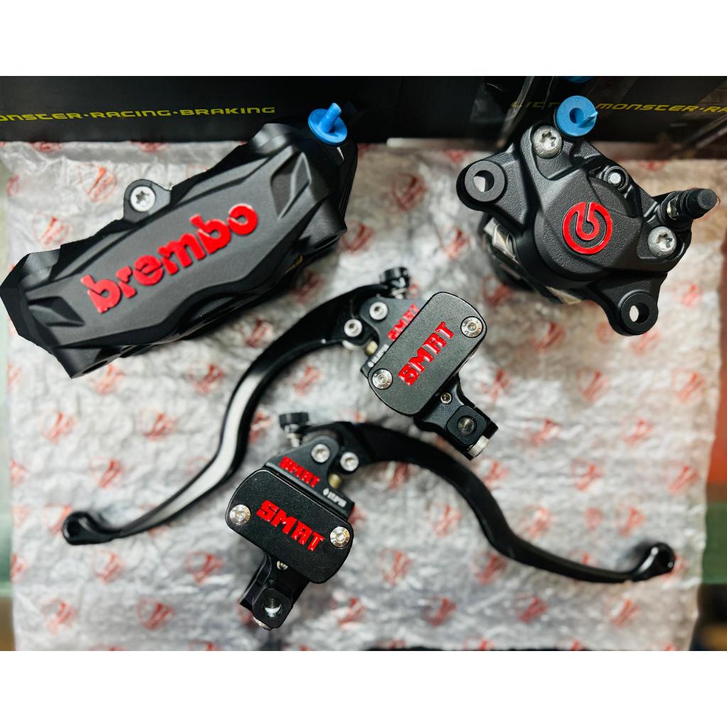 BREMBO BLACK RED CALIPER M3 P34 SET SMRT MASTERPUMP LEFT RIGHT FULL SET ...