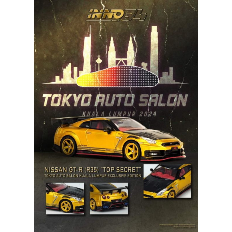 INNO64 NISSAN GT-R (R35) TOP SECRET TOKYO AUTO SALON KUALA LUMPUR 2024 ...