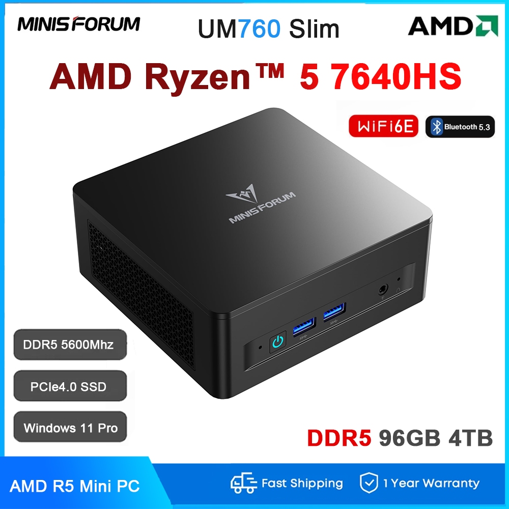 MINISFORUM UM760-32/1T-W11Pro(7640HS) [Ryzen 5 7640HS/32GB/SSD 1TB 