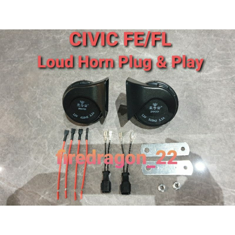 Honda Civic FE/FL Specially Designed Modified Horn Two Pin Wiring Horn ...