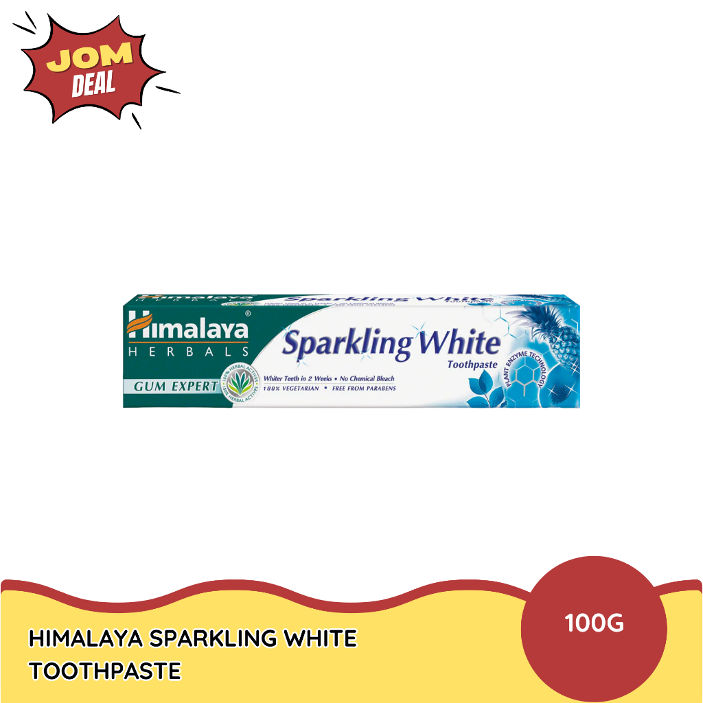 Himalaya Sparkling White Toothpaste 100gm | Shopee Malaysia
