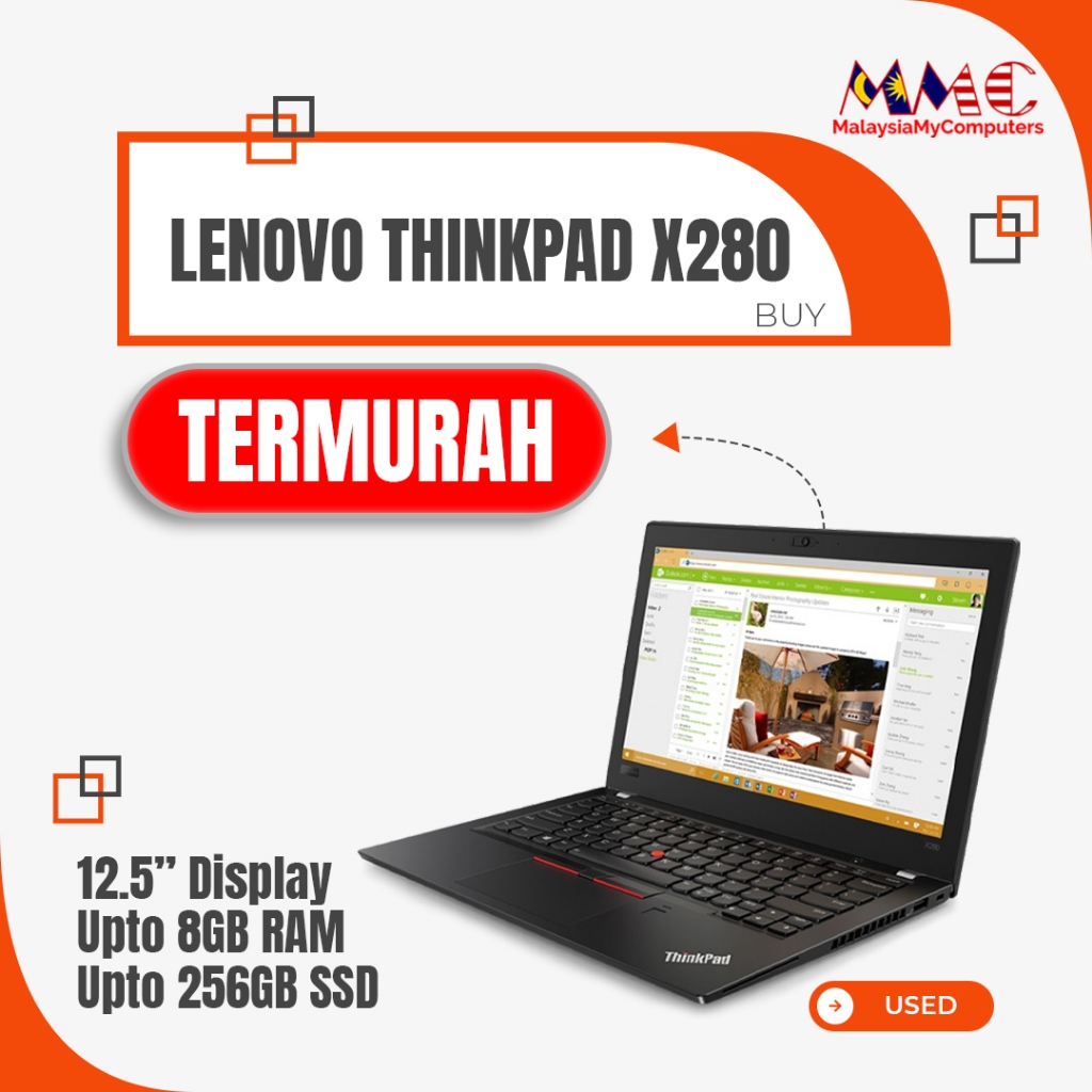 PC portatile Lenovo ThinkPad X280 PC I5-8250U Ram 8 GB SSD 512 GB WIN