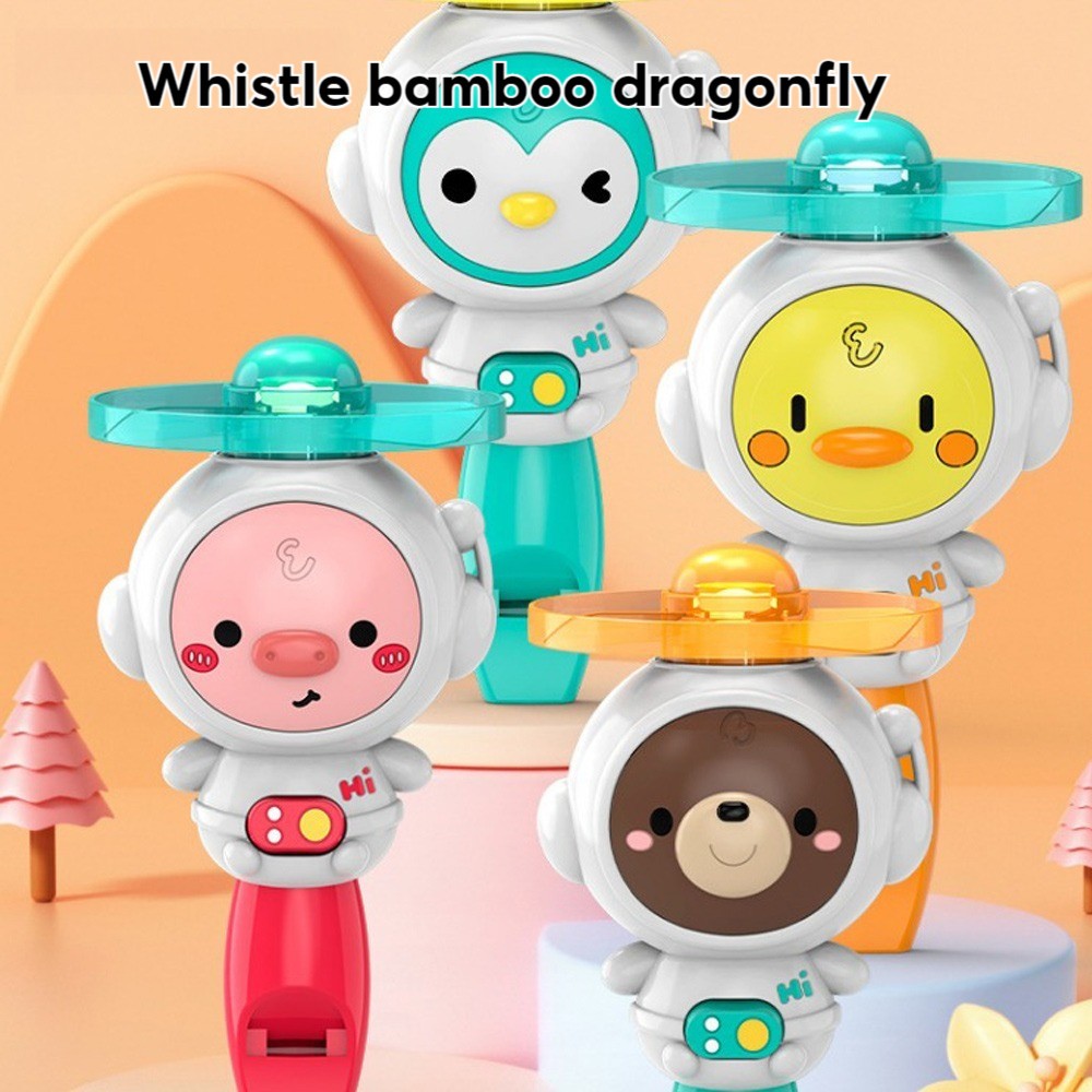 3-in-1 Bamboo Dragonfly Toy Kids Flying Toys Spinning Top Gun Flying ...