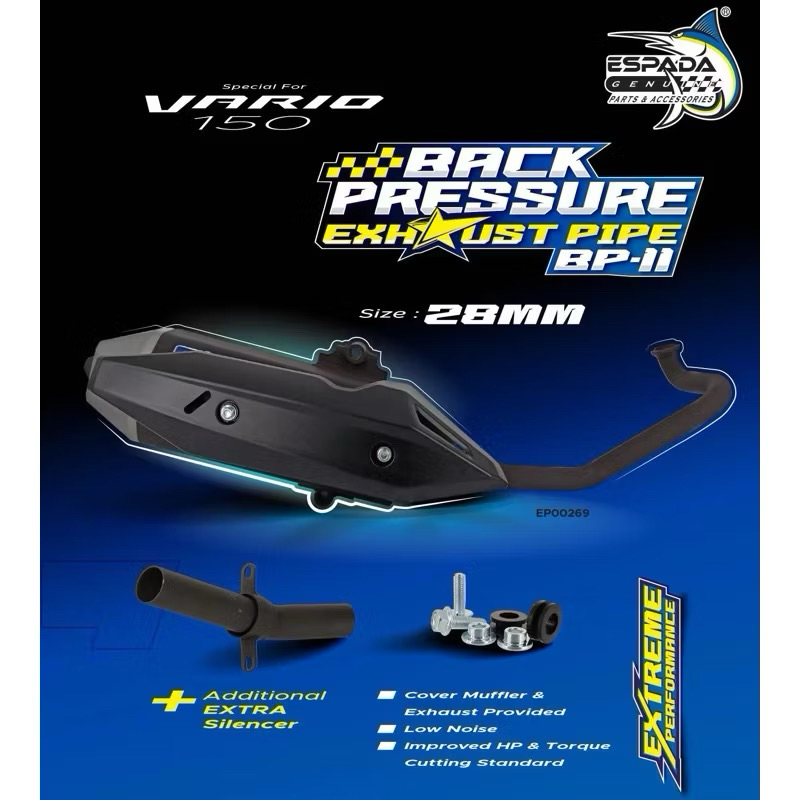 HONDA VARIO150 / VARIO 150 (100% ORIGINAL ESPADA) 28MM BACK PRESSURE ...