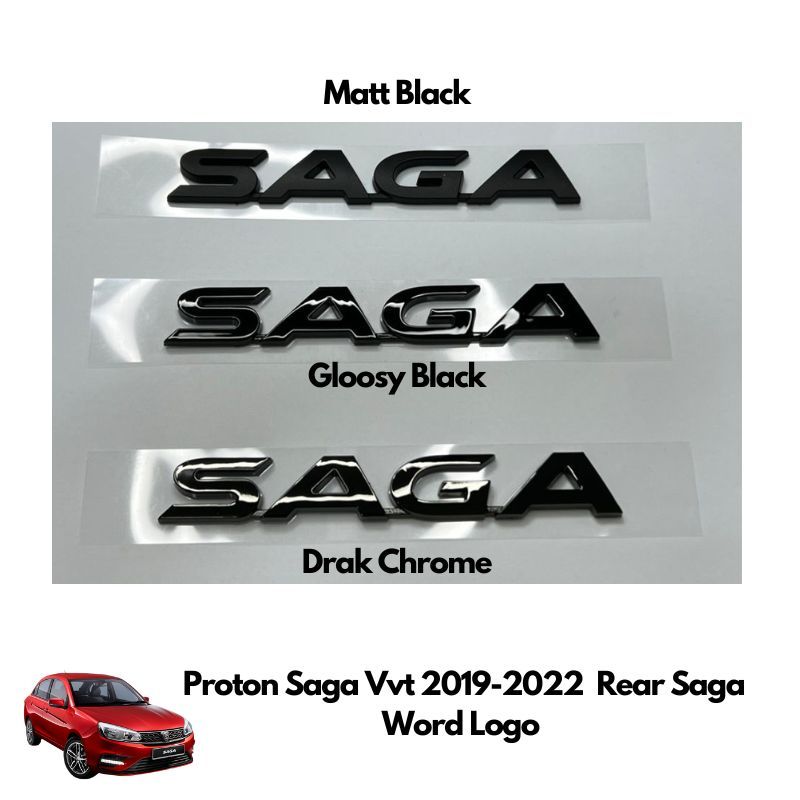 Proton Saga Vvt 2019-2022 Rear Saga Word Logo | Shopee Malaysia