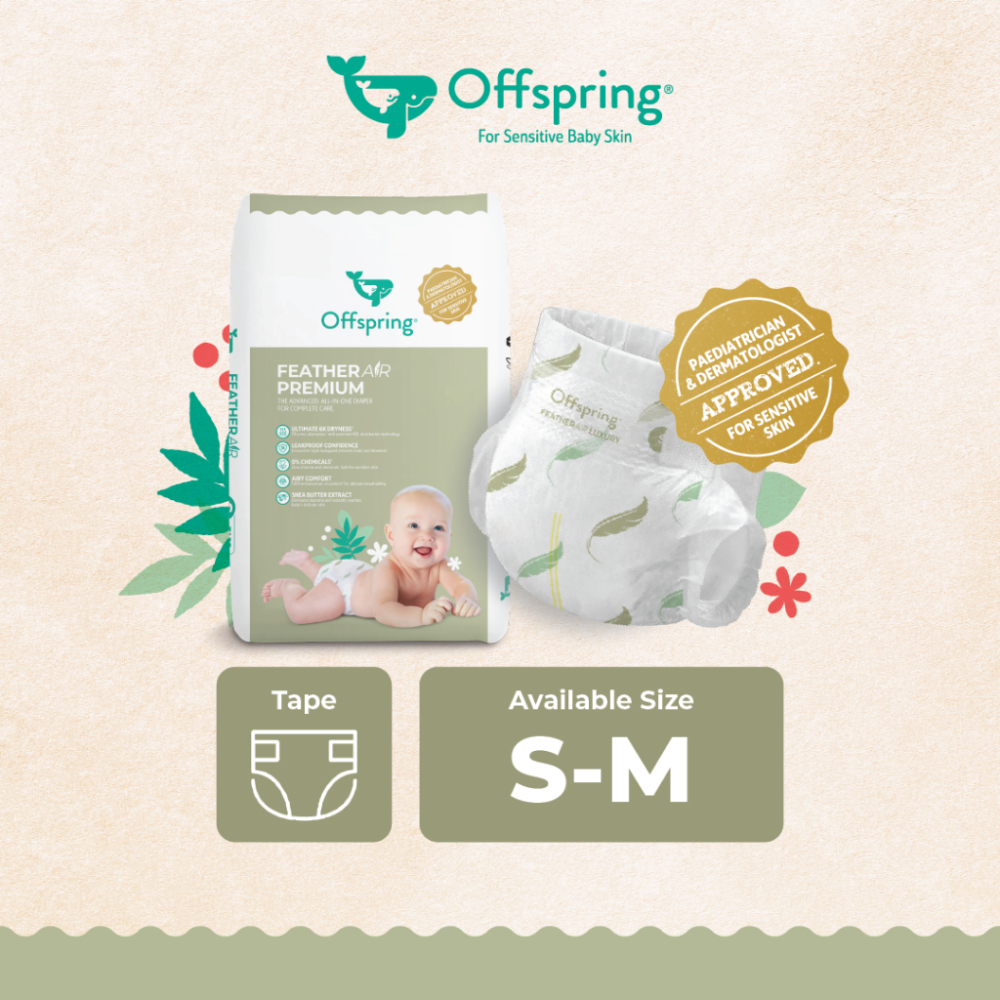 Offspring FeatherAir Premium Baby Diapers Tape | Shopee Malaysia