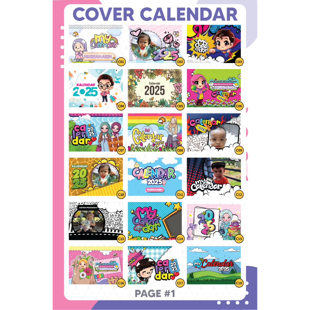 CUSTOM Desk Calendar 2025 Kalendar 2025 Custom Hard Stand Desk