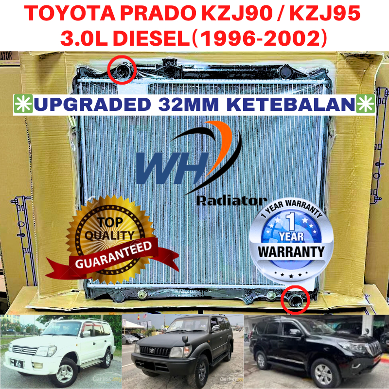 TOYOTA PRADO KZJ95 3.0L (D) 32mm(Triple Layer) TOP QUALITY AUTO/MANUAL ...