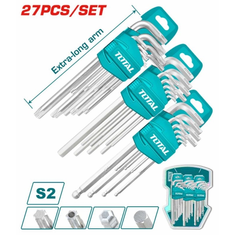 Total 27 Pcs Hex Key & Torx Key Set THT106KT0271 | Shopee Malaysia