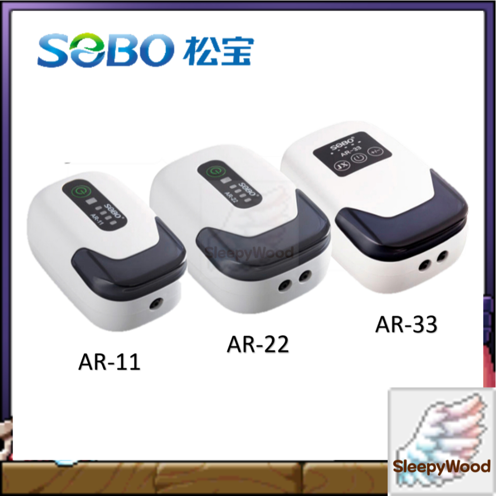 SOBO AC DC Air Pump Oxygen Pump AR11 AR22 AR33 Rechargeable Battery USB ...