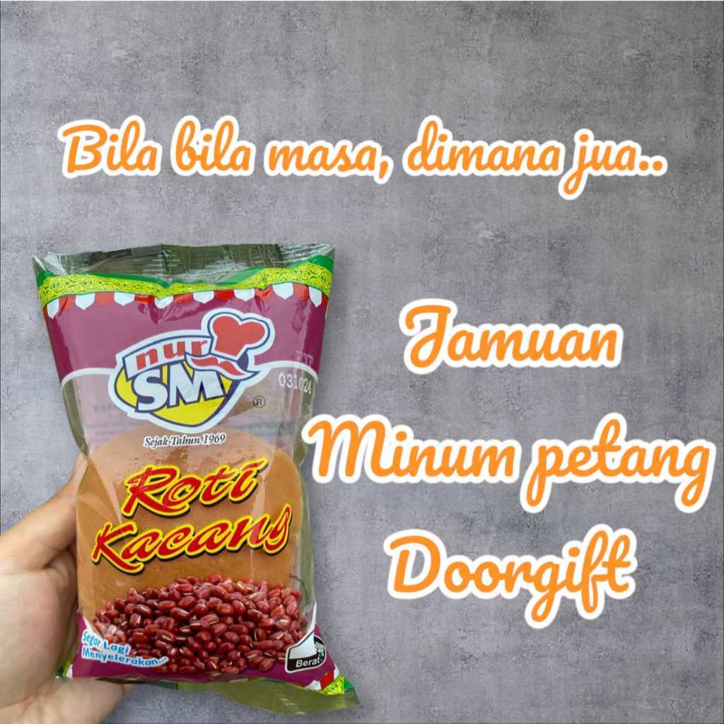 Roti Kacang Merah Nur SM Bakery Borong(10 pcs) 55g Ready Stock Halal ...