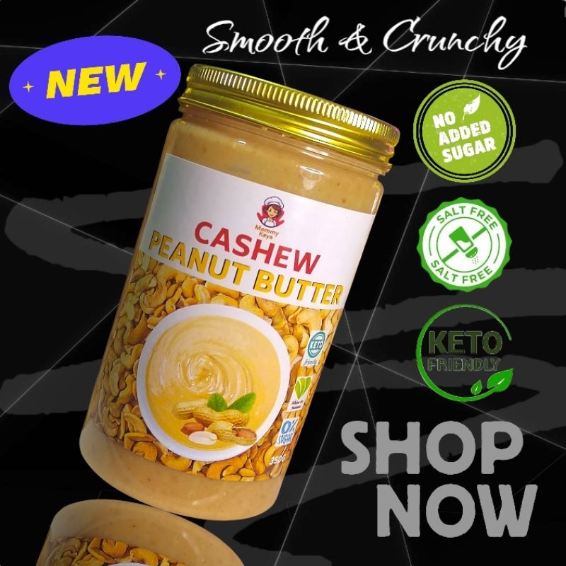 CASHEW PEANUT BUTTER 💯 HOMEMADE 350g (NO ADDED OIL, SUGAR & SALT ...