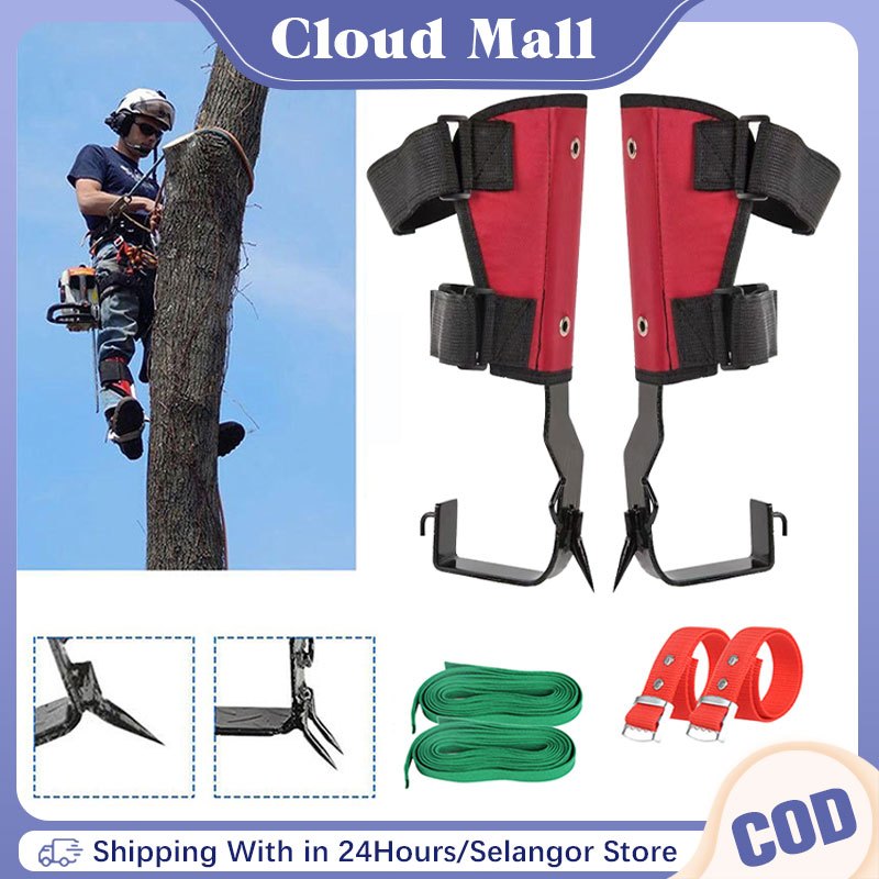 1 Pair Tree Climbing Paw Tool Tree Climbing Spikes 2 Gear with Harness ...