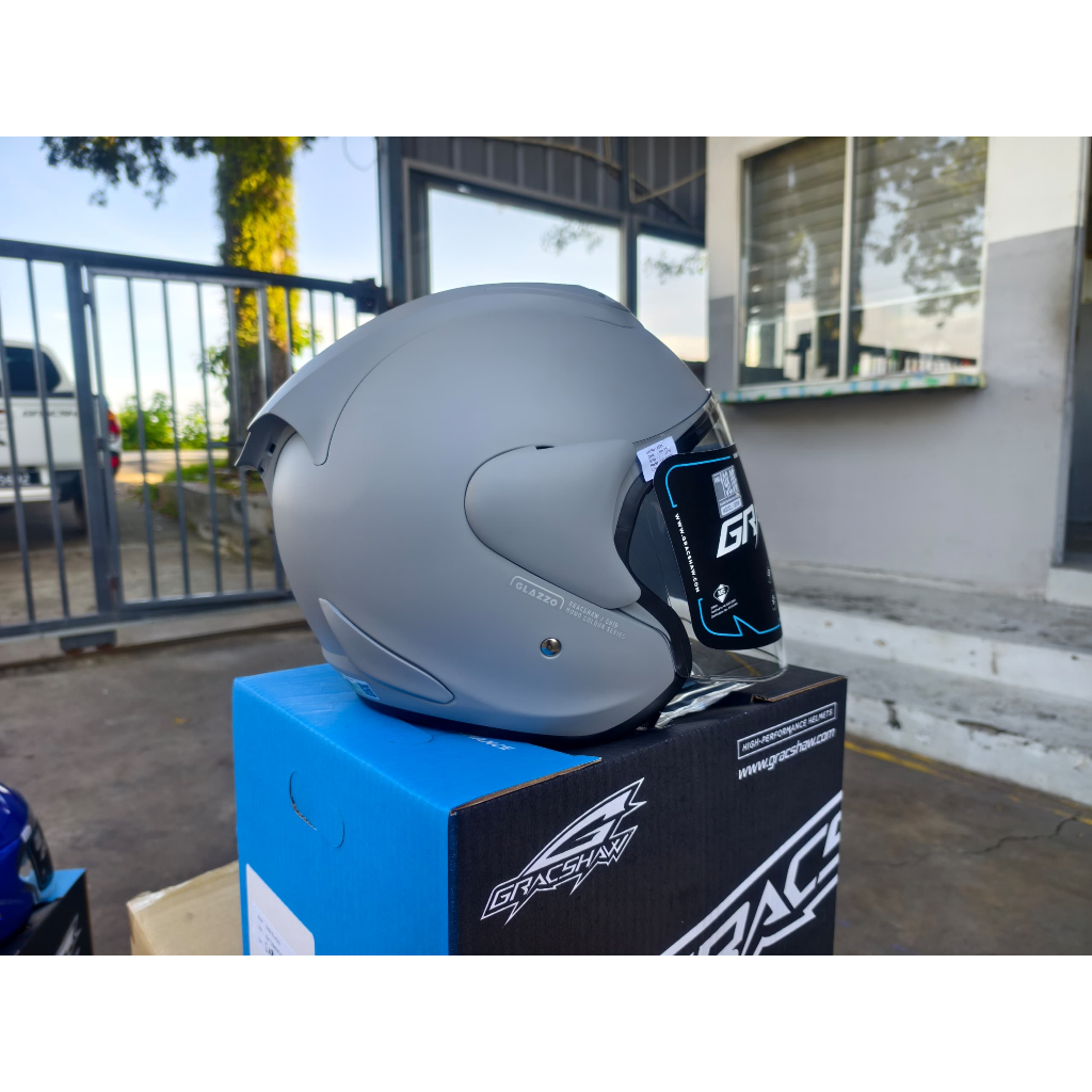 Grey Gracshaw Helmet Made In Gracshaw Gaizer Visor Clearance