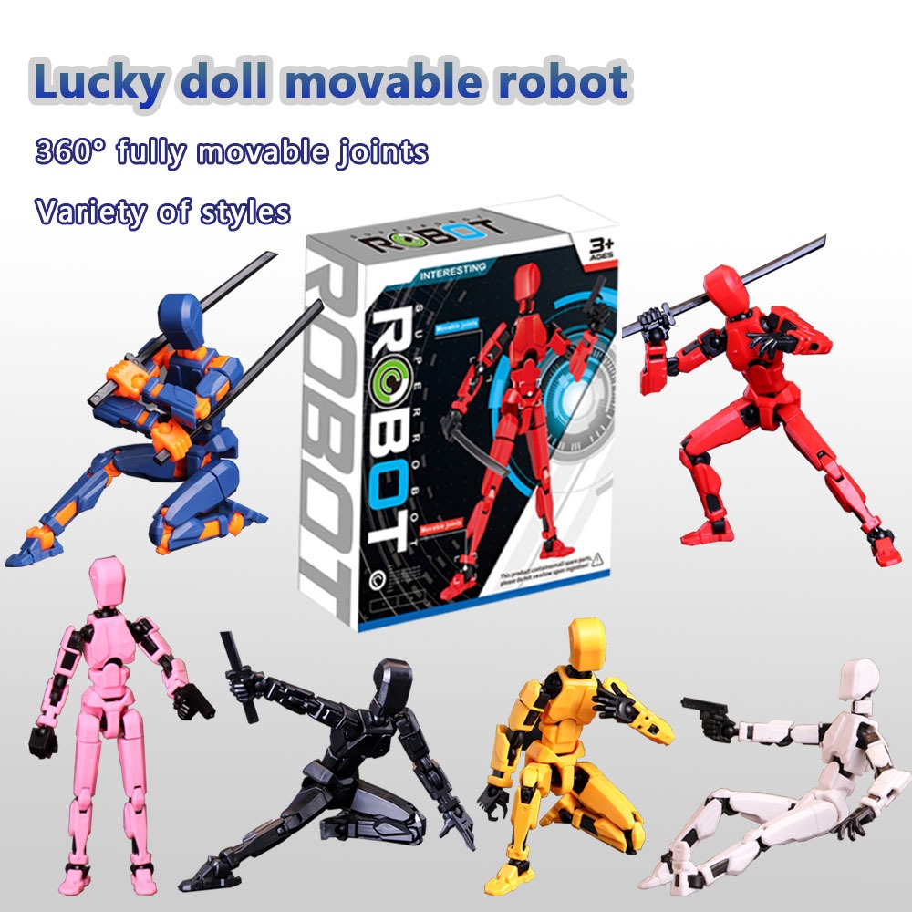 Lucky Doll Multi-Jointed Movable Robot Movable DIY Doll Model 3D ...