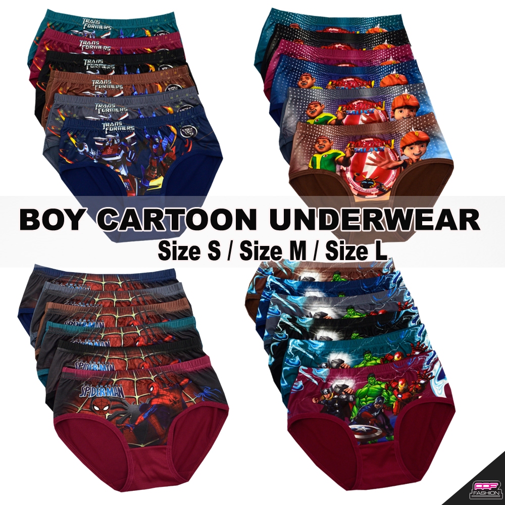 PPF 3PCS pack Kids Boy Cartoon Underwear 61746/62041/47/50/52 | Shopee ...