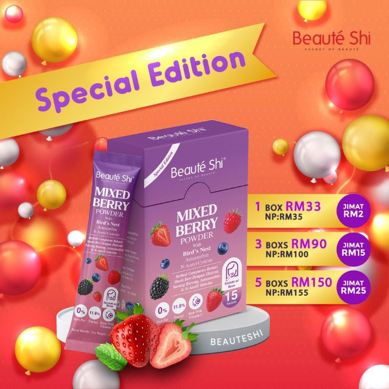 Beaute Shi NEW Limited Edition Mix Berry Powder | Shopee Malaysia