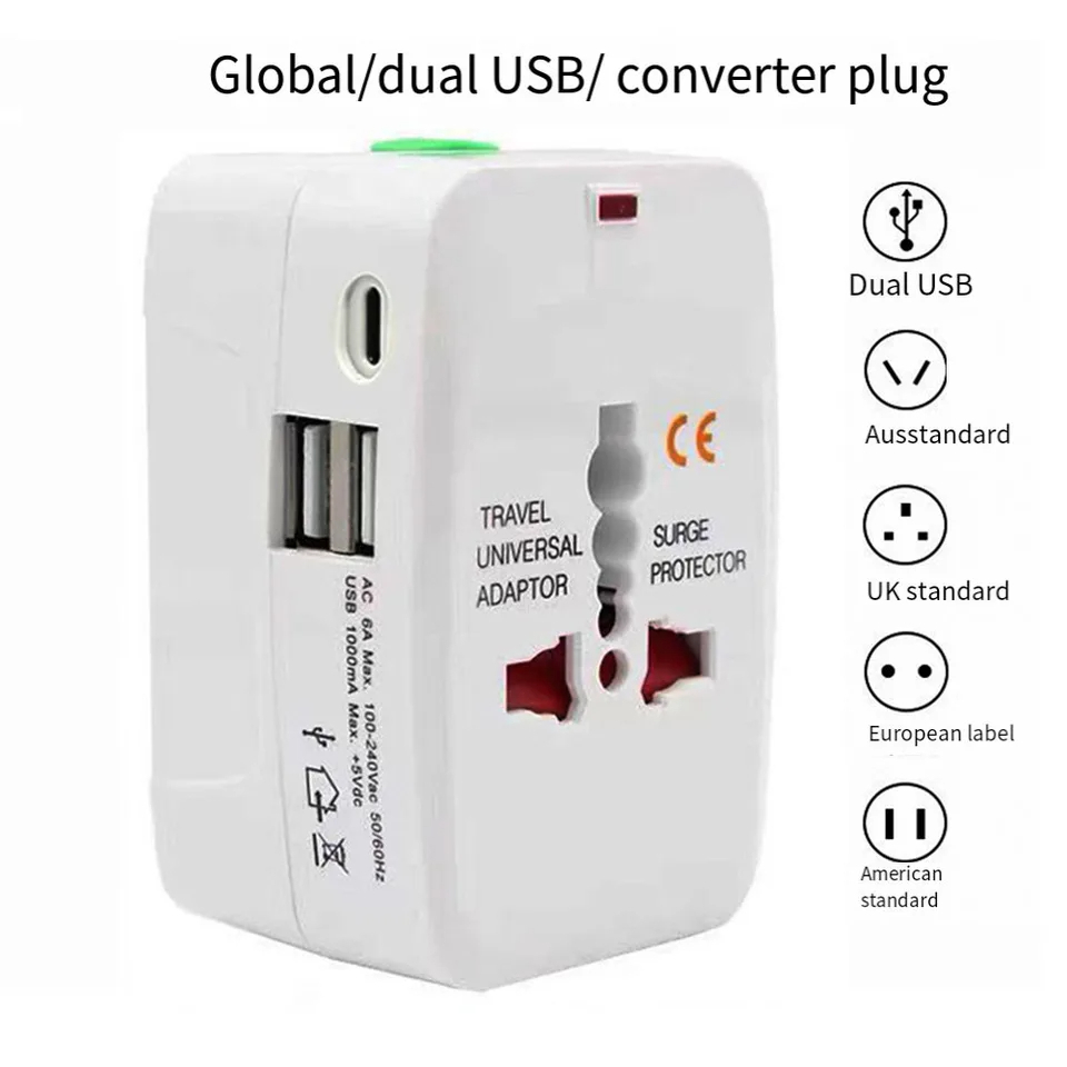 Convenient Multifunctional Travel Plug Adapter with USB Ports and Type ...