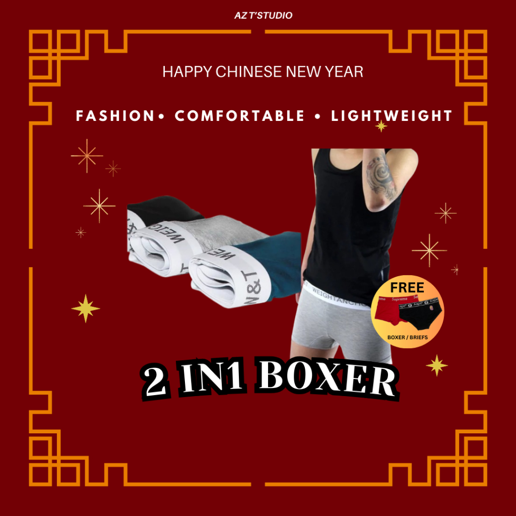 Dual-use 2 IN 1 boxer underwear Gril Women boxer briefs 两用 女生 女性 平角 ...