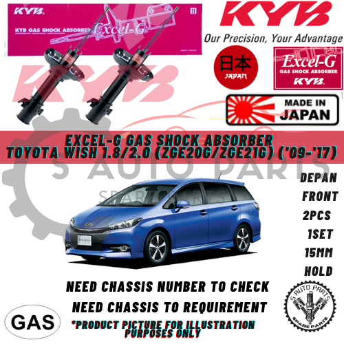TOYOTA WISH ZGE20G/ZGE21G/ZGE25G (FRONT 2PCS) 100% ORIGINAL KYB KAYABA ...