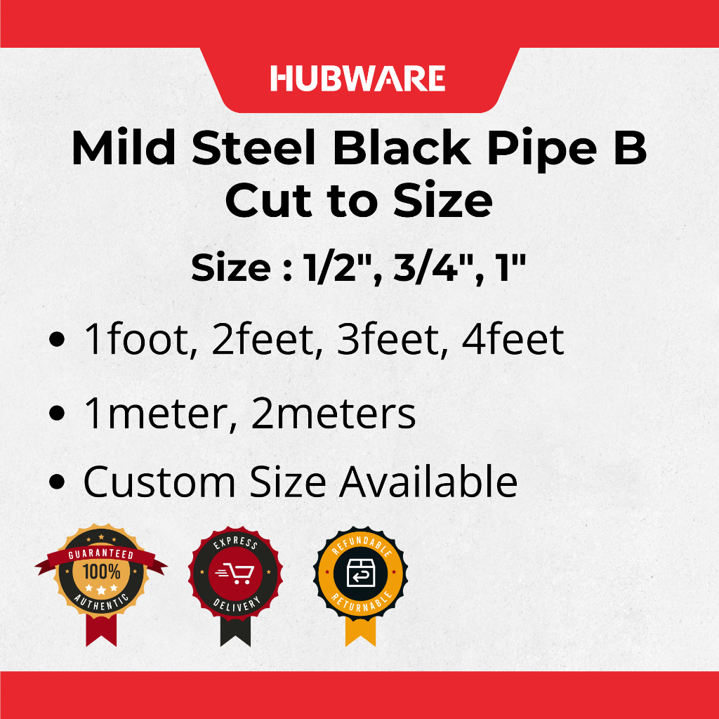 Mild Steel Black Pipe B 1/2