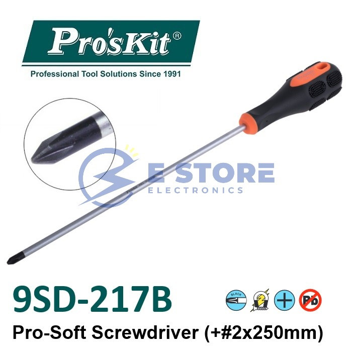 Pro'sKit 9SD-217B Pro-Soft Screwdriver (#2x250mm) | Shopee Malaysia