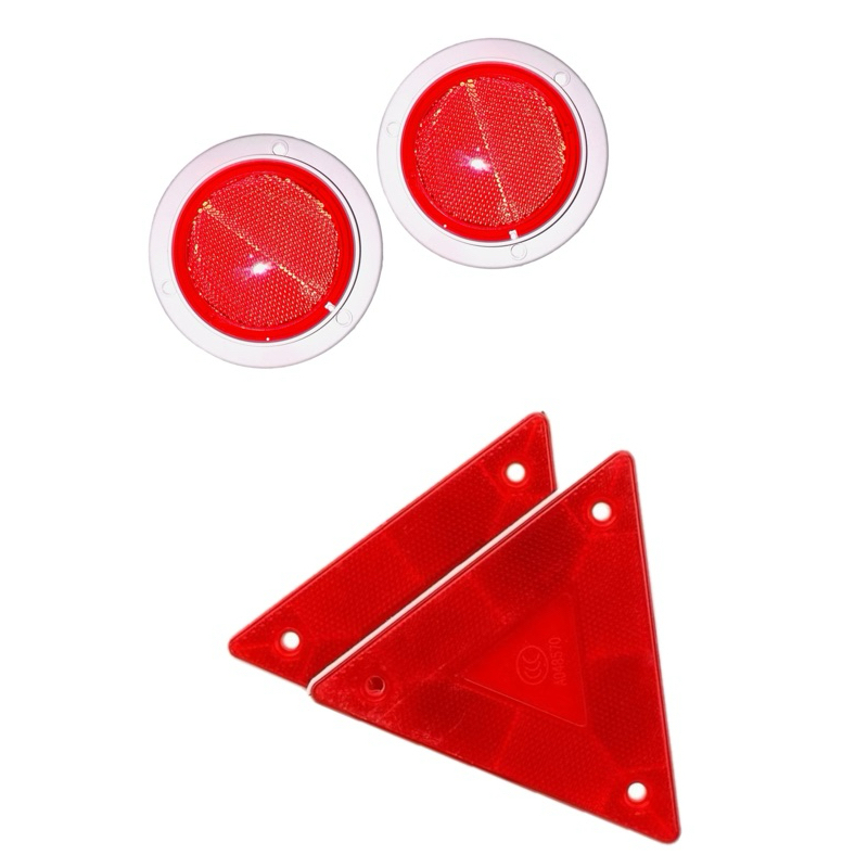 1Pcs Safety Triangle Warning Reflector Truck Plate Rear Light ,Stop ...