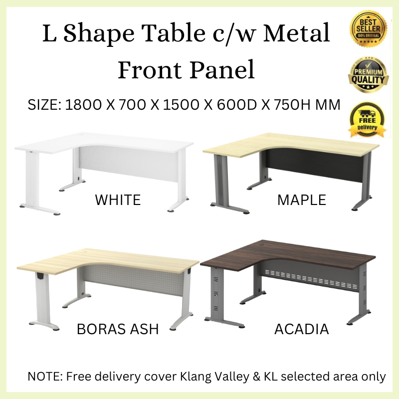 (1800/700 X 1500/600) L Shape Table | Office Table | Study Desk ...