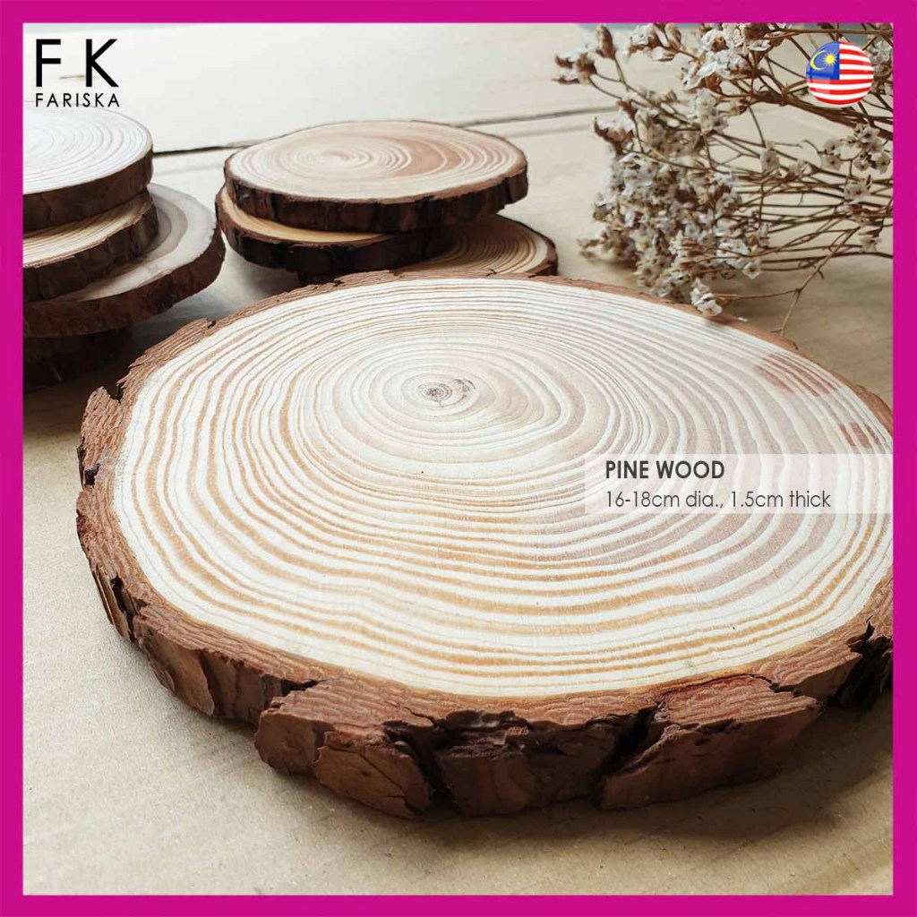 Raw Wood Slice Large Wood l Wedding Raya Decor l Table Rustic Modern ...