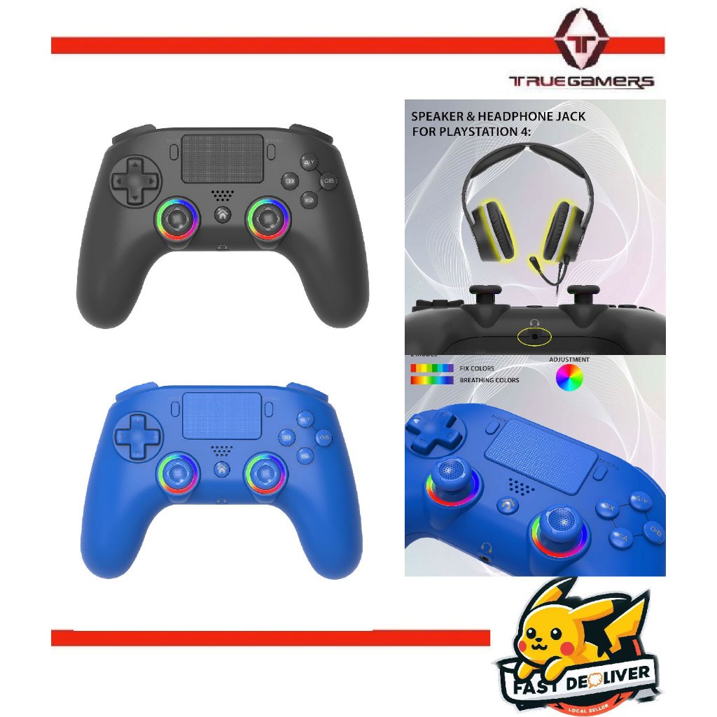 PS4 Subsonic Wireless LED Controller for PS4/PC (Blue Color) | Shopee ...