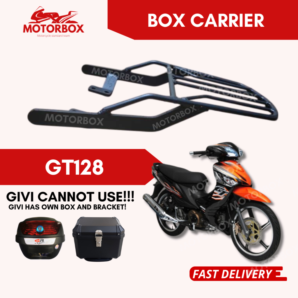 MODENAS GT128 FRIST MODEL REAR BOX MONORACK BOX CARRIER KAKI TABAK ...