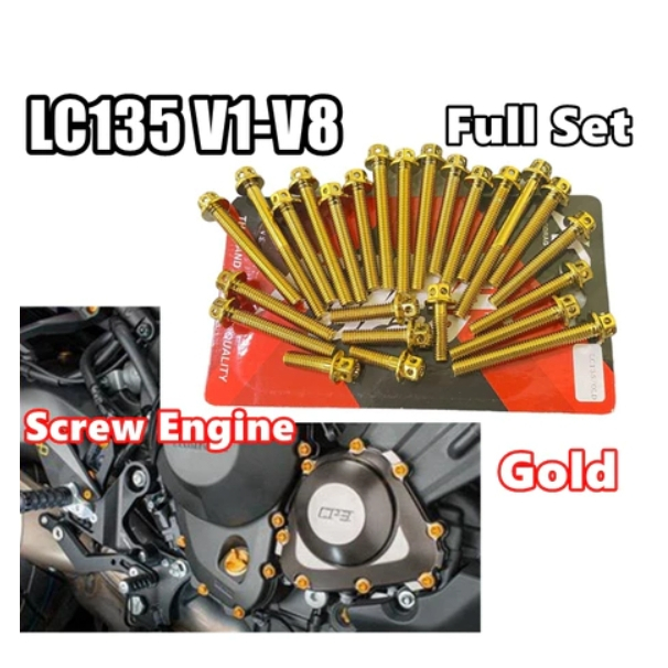 B2R Engine Screw screw Set Gold LC135 4S Y15ZR RS150 Hardware full set ...