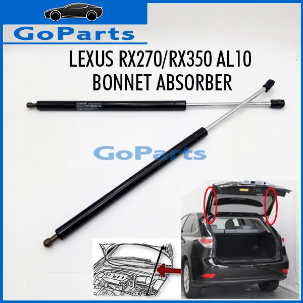 LEXUS RX270 RX350 AL10 2008-2012 REAR BONNET ABSORBER BOOT DAMPER FRONT ...